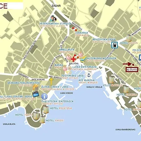 Апартаменты Vodice, Buntic *